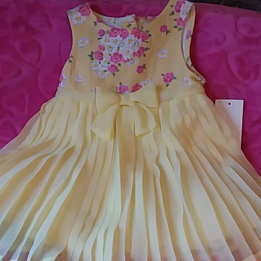 BON BLEU ADORABLE YELLOW THREE PIECE DRESS SET NWT